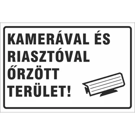 kamerával megfigyelt terület tábla