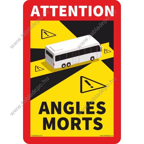 angles morts - holttér matrica buszra